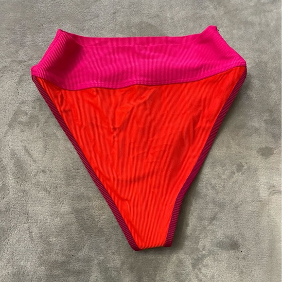 New! Beach Riot Emmy be mine colorblock high waisted bottom 24891 - Picture 10 of 11